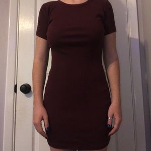 Maroon brandy Melville bodycon dress